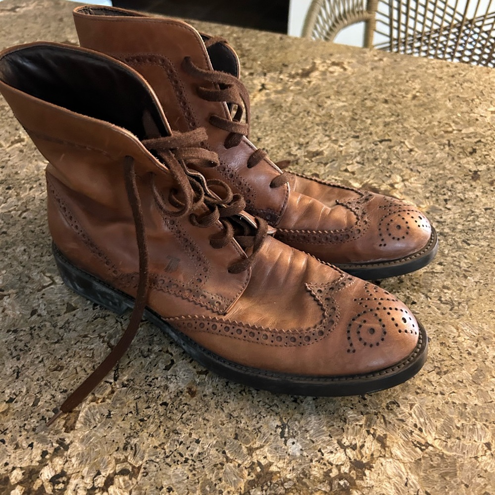 Anthony Veer Men's Grant Wingtip Leather Dress Boots